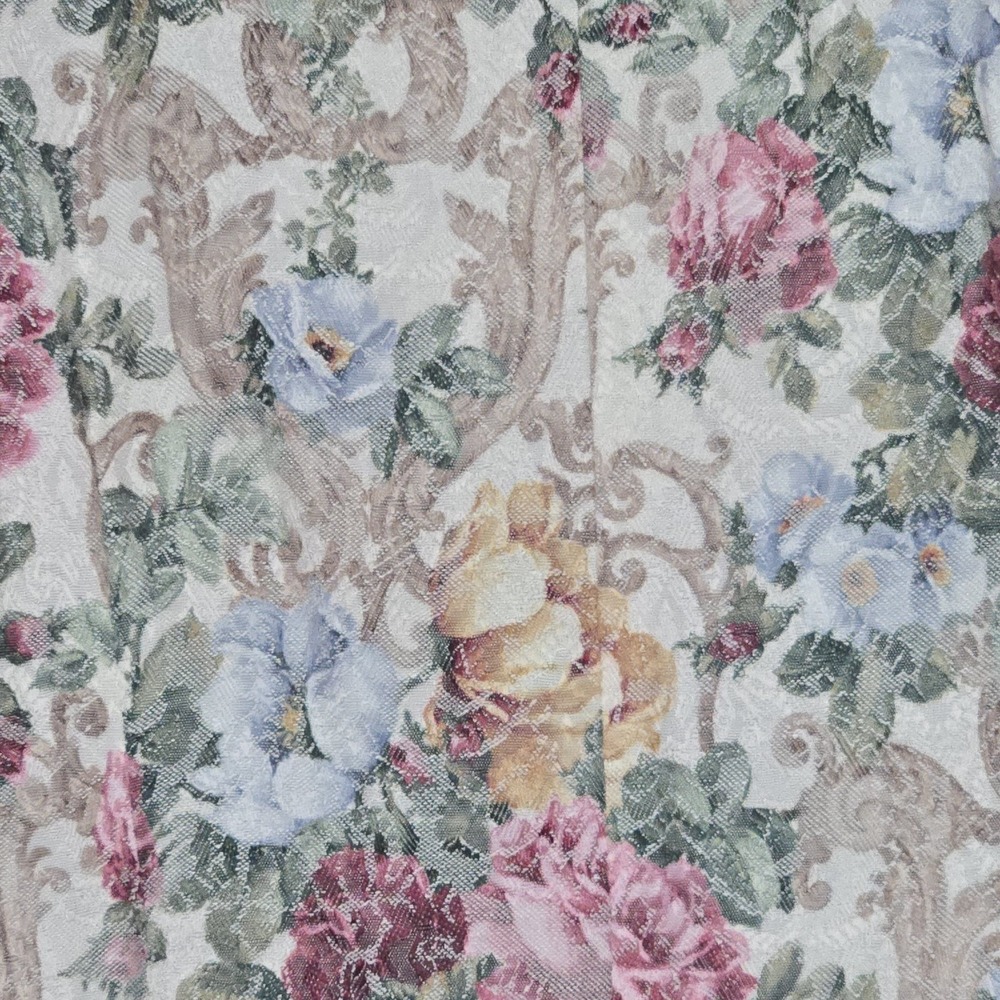 Vtg Stuart Alan Floral Tapestry Blazer Jacket Size 14 Pastel 80s Cottagecore - Picture 4 of 13